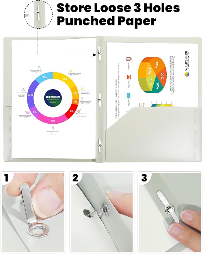 SUNEE 3-Prong Plastic Folders - Image 4