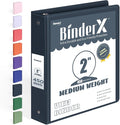 BinderX Extra Durable 3 Ring Binder, Round Rings 2 Inch Binder, Fits 450 Sheets by Sooez