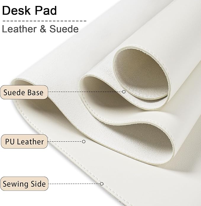 Large Desk Pad, 47.2" x 17" PU Leather Desk Mat - Image 3