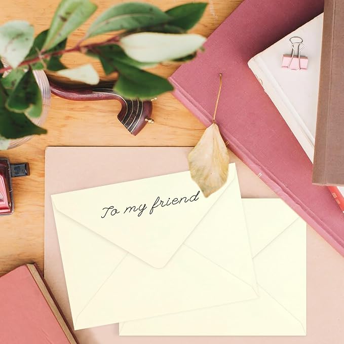 50 Pack A7 Envelopes, Ivory Greeting Card Envelopes, 5.24 x 7.24 inches - Image 2