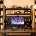 Desktop Hutch Bookshelf, Many Gifts, Metal Desktop Bookcase by Unknown