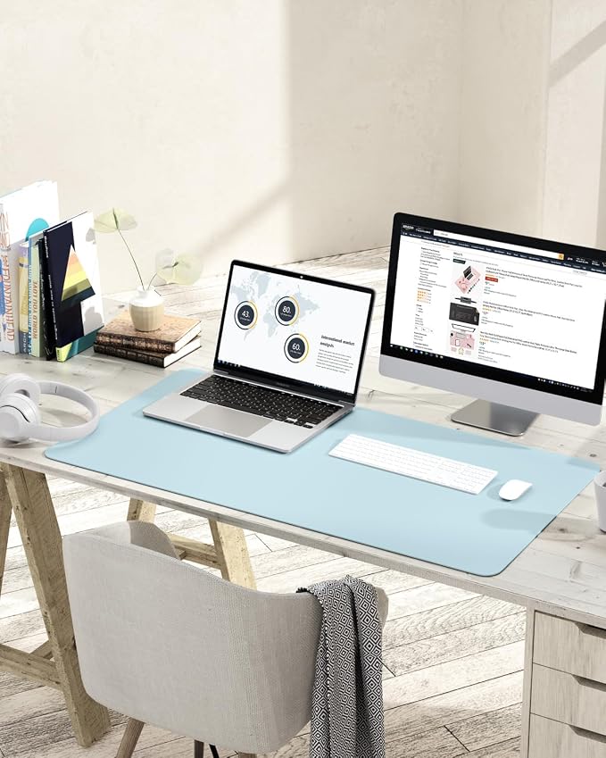 YSAGi Non-Slip Leather Desk Pad L Size, Waterproof Laptop Computer Desk - Image 8