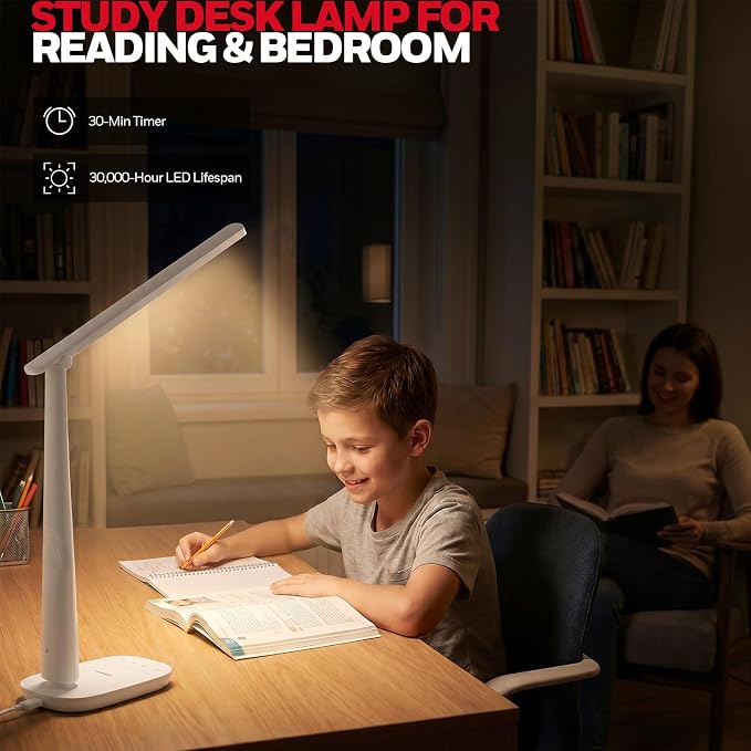 Honeywell LED Desk Lamp for Home Office, Eye-Caring Dimmable Reading Light - Image 7
