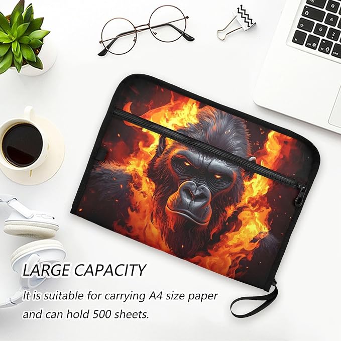 Expanding File Folder Fierce Gorilla King Kong Accordion File Organizer 13 - Image 5