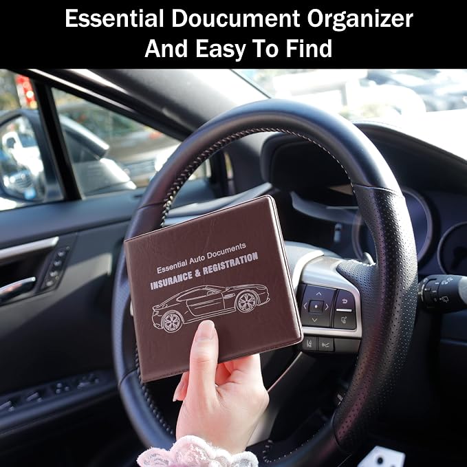 UYYE Car Registration and Insurance Card Holder, Vehicle Glove Box Car Organizer - Image 5