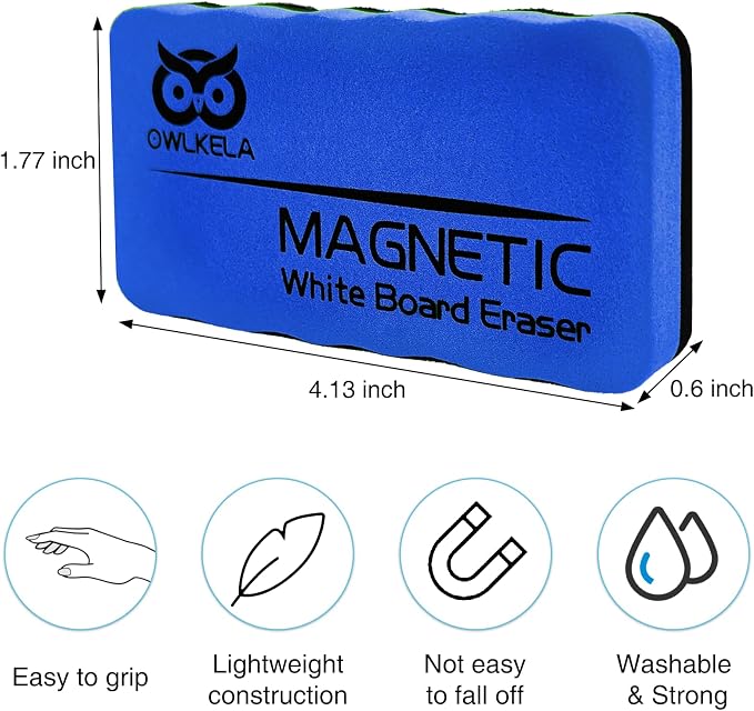 OWLKELA Dry Erase Erasers, Magnetic Whiteboard Erasers 8 Pack - Image 2
