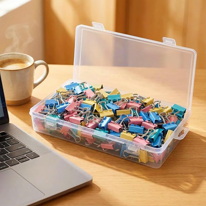 148Pcs Small Binder Clips Assorted Colored, 0.75 in/19mm Mini Binder Paper - Image 2