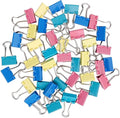 40-Pack Mini Binder Clips in 4 Colors, 15mm/0.6-Inch Small Paper Clips by Ykimokdailynecessities