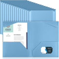 Henoyso 36 Pack Dusty Blue Plastic Folders by Henoyso