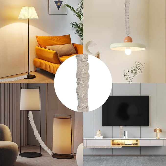 Fabric Cord Cover, Chandelier Lighting Wire Cord Cover - Image 6