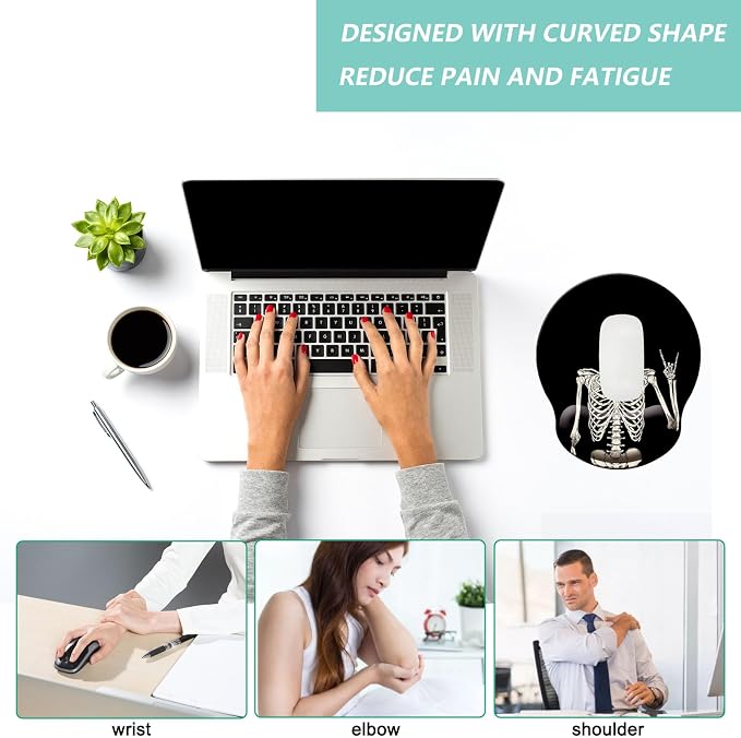 Mouse Pad with Wrist Support, Ergonomic Mouse Pad with Memory Foam Wrist Rest - Image 5