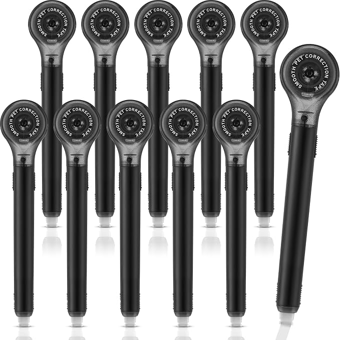 Gersoniel 10 Pack Correction Tape Pen Correctional Ink Tape Push Pull Protective by Gersoniel