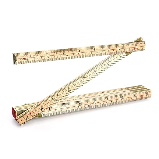 QWORK Folding Wood Rule, 6 FT 6 Inch Foldable Ruler by QWORK