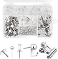 310 Pcs Silver Push Pins Set, Thumb Tacks Decorative Push Pins by BESARME