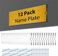 TONICE 12 Pack 2x8 Inch Clear Acrylic Name Plate by TONICE