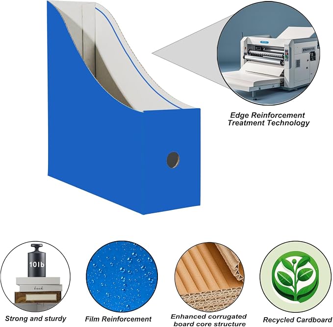 Limitliho 2 Pack Cardboard Magazine File Holder - Image 2