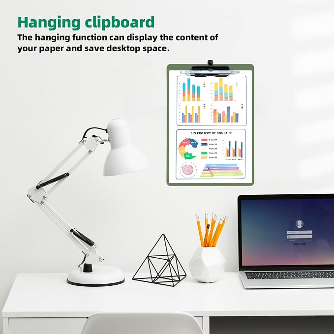 FRETONBA Clipboard with Pen Holder, 2 Pack Plastic Clipboard with Low Profile - Image 6