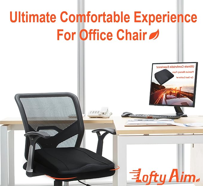 Lofty Aim Car Seat Cushion, Comfort Memory Foam Car Cushions - Image 5