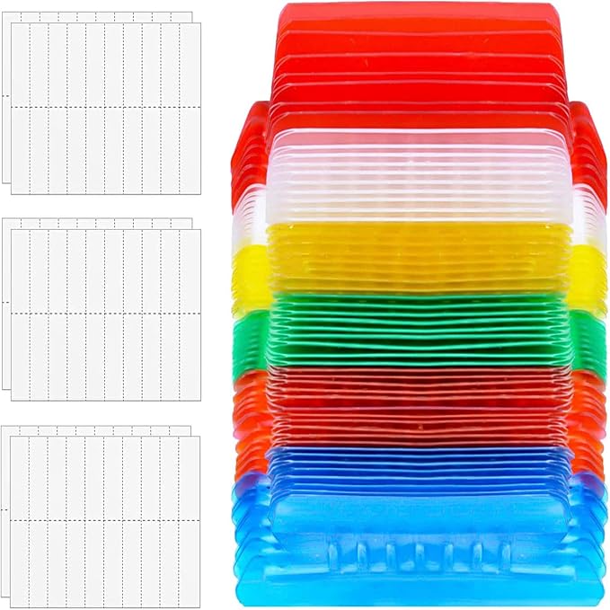 File Folder Tabs, 60+120 Sets Multicolor Hanging Folder Tabs - Image 3