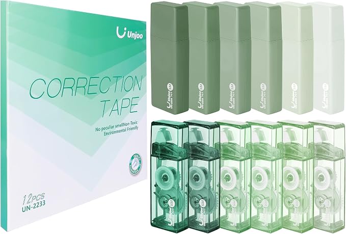 Unjoo Mini White Correction Tape Set | Aesthetic Cute Correction Tape, by Unjoo