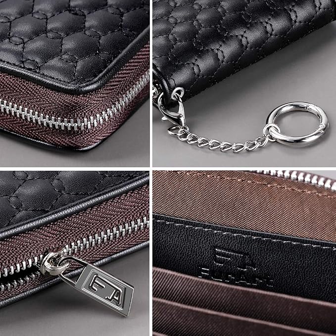 FurArt Zipper Wallet Women, RFID Blocking Credit Card Wallet, Business Card - Image 5