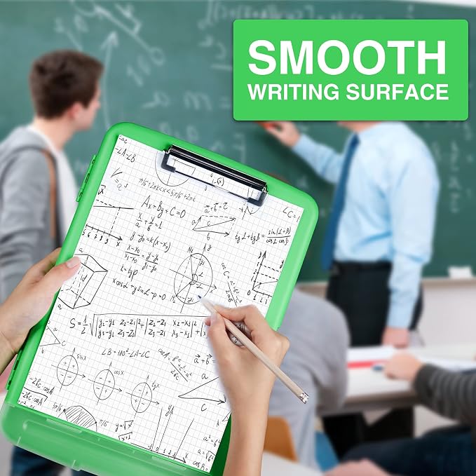 Sooez Clipboard with Storage, Clip Board 8.5 x 11 with Pen Holder, Plastic - Image 6