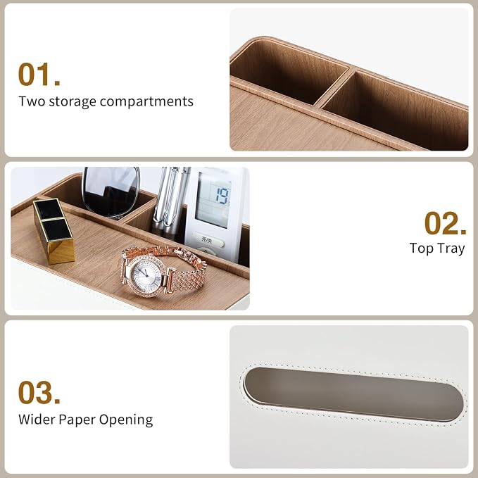 PU Leather Tissue Box Cover Rectangular - Image 6