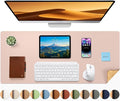 Aothia Double-Sided Desk Pad – 35.4" x 15.7" Leather Desk Mat by AothiaSimpleNaturalUnique