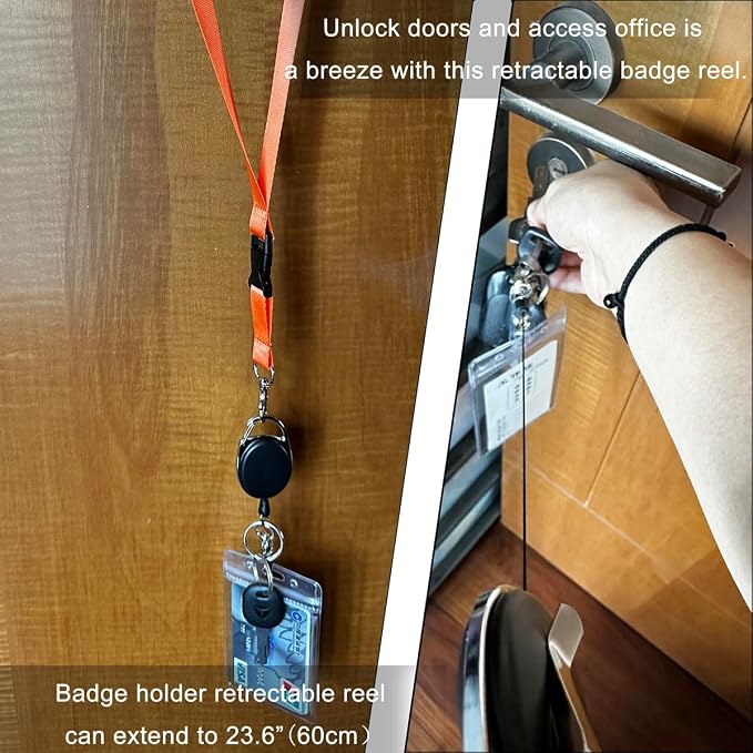 Retractable Badge Reel with Claw Clasp and Clip - Image 6