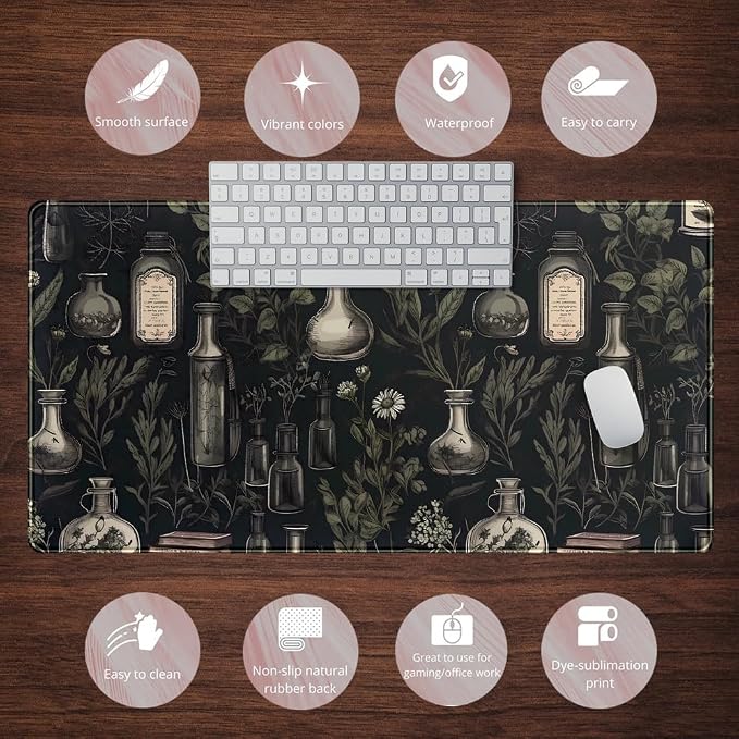 Black Aesthetic Desk Mat - Image 6