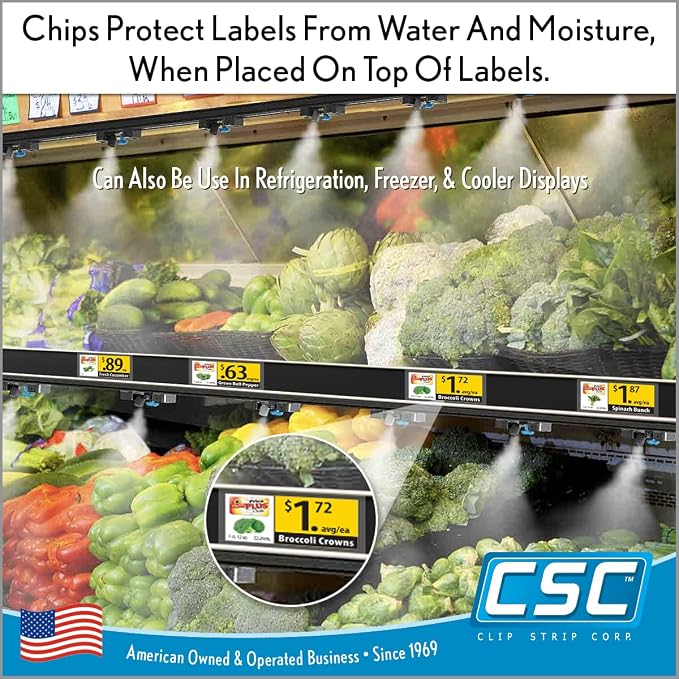 Clip Strip Corp. Price/Data Channel Label Holder Chips, 2.25" L x 1.25" H - Image 7