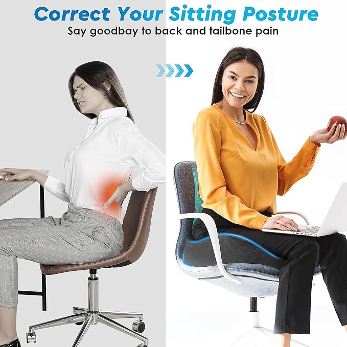 CushyOasis Seat Cushion, Gel Chair Cushions, Office Chair Cushions, Anti-Slip - Image 7