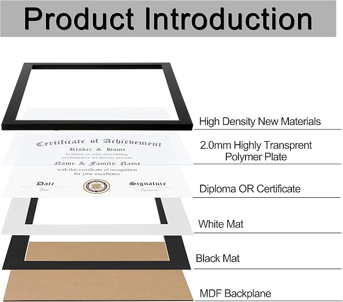 ELSKER&HOME 8.5x11 Diploma Frame, Display Degree or Award Frames - Image 6
