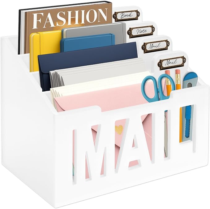 Mail Organizer Countertop, Desktop Mail Sorter by ADDFITHOUSE
