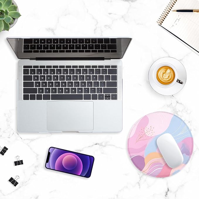 ITNRSIIET Round Mouse Pad with Stitched Edge Premium-Textured Waterproof - Image 7