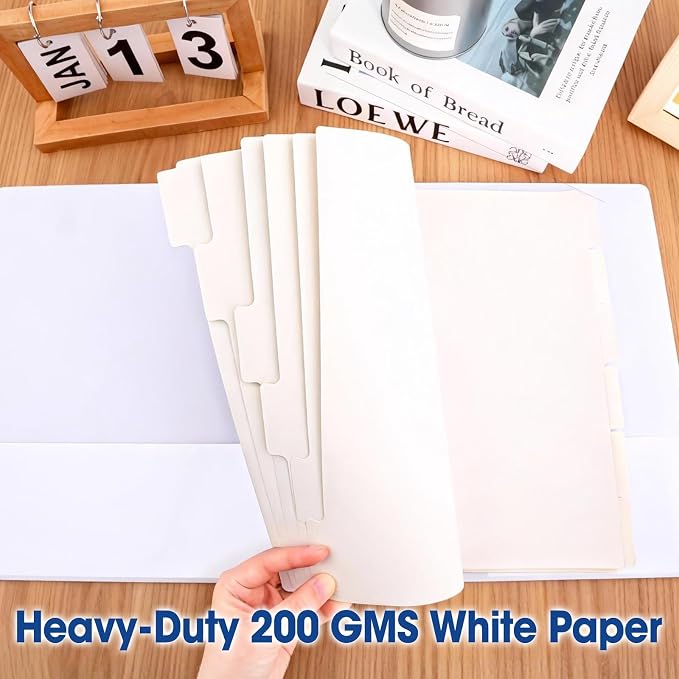 204 Pcs Binder Dividers with Tabs, 1/6 Cut Tabs, Dividers - Image 5