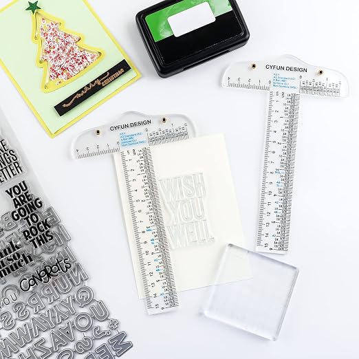 20PCS 6 Inches/15cm Acrylic Clear T-Square Ruler, Inches and Metric, T Square - Image 7