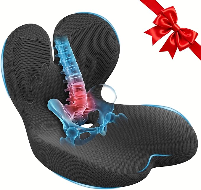 Thick Car Seat Cushion with Lumbar Support by AEGISCOVER