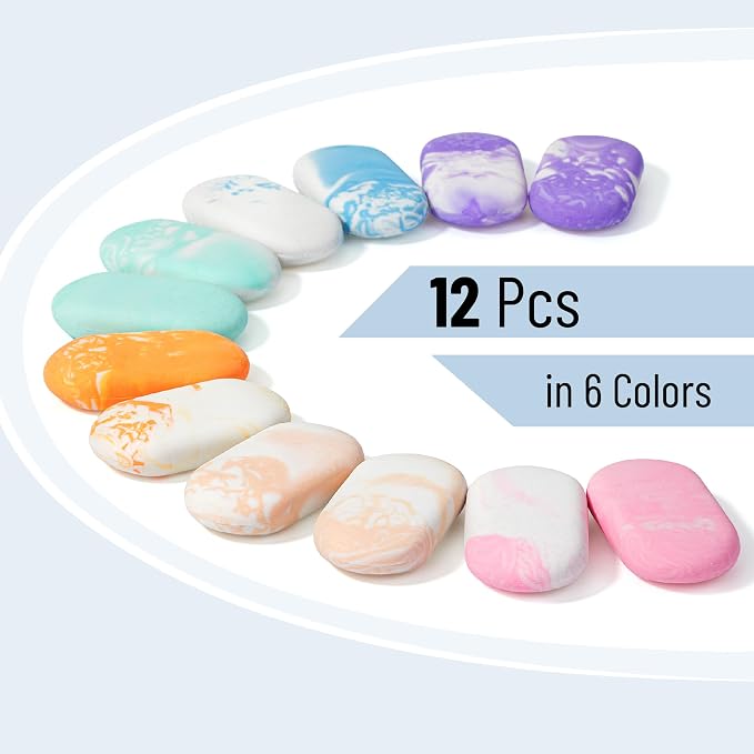 Mr. Pen- Marble Pencil Erasers, 12 Pack, Art Sketching, Clean Smudge-Free - Image 2