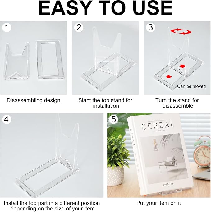 36 Pack 5.91 inch Acrylic Book Stand - Image 5