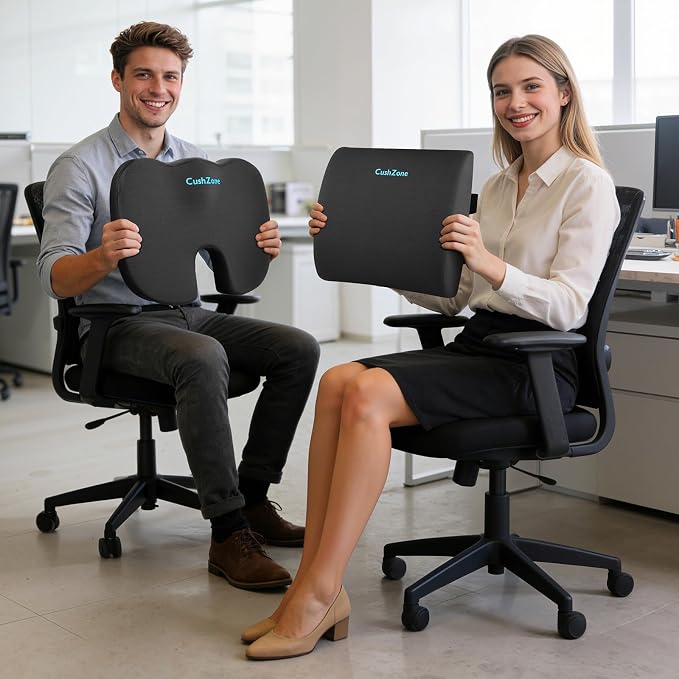 CushZone Seat Cushion, Lumbar Support Pillow - Image 8