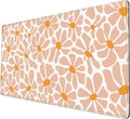 Boho Groovy Floral Leaf Mouse Pad Xl-31.5x15.7in-Desk Mousepad-Extended by Nasdalgias