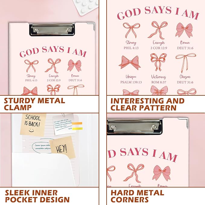Lacama Bible Clipboard for Women Girls, Inspirational Christian School Supplies - Image 7