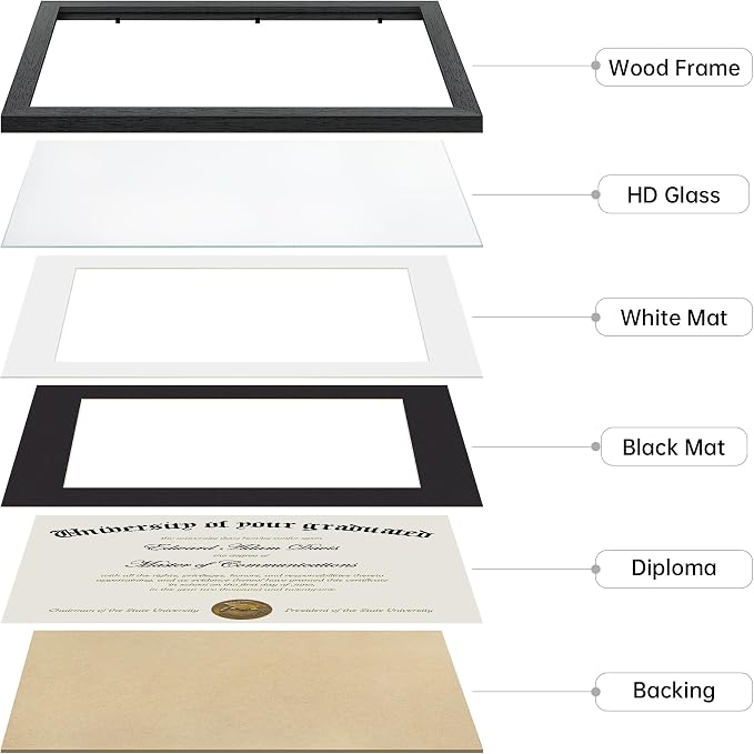 upsimples 11x14 Diploma Frame Certificate Degree Document Frame - Image 4