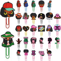30 PCS Black Girl Paper Clips Metal Paperclip Large Size Paper Clip Cute by Pabucle