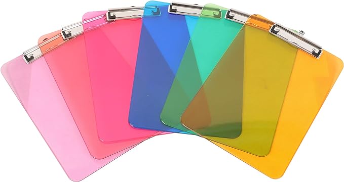 Amazon Basics Colorful, Lightweight Plastic Clipboards, Letter Size by AmazonBasics