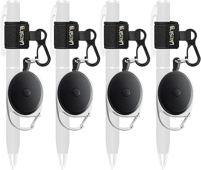 Likesing 4 Retractable Pencil Holder Set, 27.5" Anti-Lost Retractable Pen Holder by Makelifethewayyoulike
