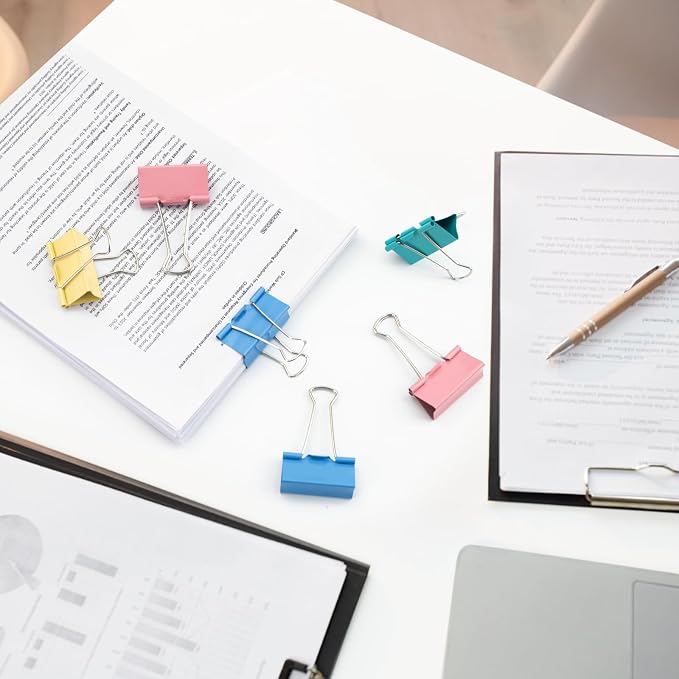 2 Inch 40 Pack Extra Large Binder Clips, Colored Jumbo Paper Clips, Big Paper - Image 7