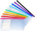 Tamaki 10 Pack Zipper Plastic Envelopes, Small Pencil Pounch, 9 x 4.7 Inch | by Tamaki