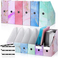 PerKoop 6 Pcs Decorative Magazine File Holders Floral Foldable File Folders by PerKoop